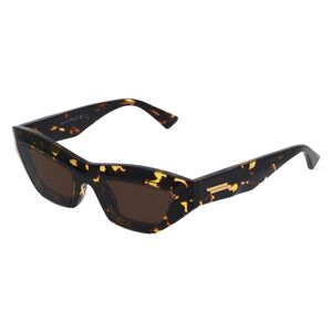 Kering Eyewear BOTTEGA VENETA BV1219S Damen-Sonnenbrille Vollrand Butterfly Kunststoff-Gestell, braun