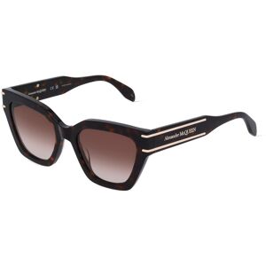 Kering Eyewear ALEXANDER MC QUEEN AM0398S Damen-Sonnenbrille Vollrand Butterfly Kunststoff-Gestell, braun