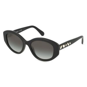 Luxottica Swarovski SK6005 Damen-Sonnenbrille Vollrand Achteckig Acetat-Gestell, schwarz