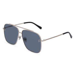 Thélios Deutschland STELLA MC CARTNEY SC40051U Damen-Sonnenbrille Vollrand Pilot Metall-Gestell, silber