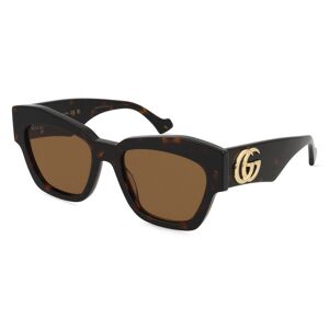 Kering Eyewear Gucci GG1422S Damen-Sonnenbrille Vollrand Butterfly Recycled Acetat-Gestell, Havanna