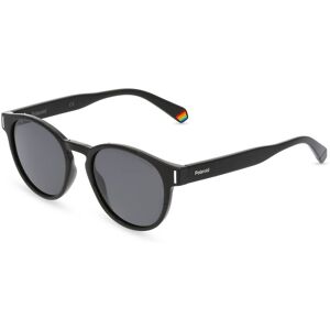 Safilo Polaroid PLD 6175/S Unisex-Sonnenbrille Vollrand Panto Kunststoff-Gestell, Schwarz