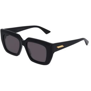 Kering Eyewear BOTTEGA VENETA BV1035S Damen-Sonnenbrille Vollrand Eckig Kunststoff-Gestell, schwarz