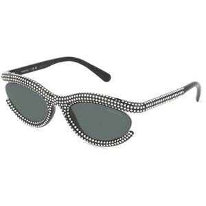 Luxottica Swarovski SK6006 Damen-Sonnenbrille Nylor Oval Kunststoff-Gestell, schwarz