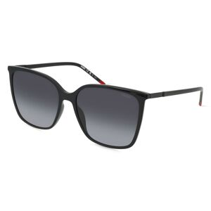 Safilo HUGO HG 1275/S Damen-Sonnenbrille Vollrand Eckig Kunststoff-Gestell, schwarz