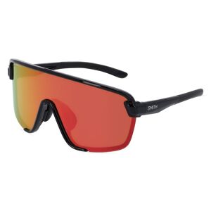 Safilo SMITH BOBCAT Unisex-Sonnenbrille Vollrand Monoscheibe Kunststoff-Gestell, schwarz