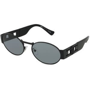 Luxottica VERSACE VE2264 Unisex-Sonnenbrille Vollrand Oval Edelstahl-Gestell, Schwarz