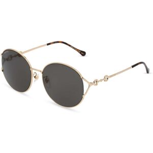 Kering Eyewear Gucci GG1017SK Damen-Sonnenbrille Vollrand Rund Metall-Gestell, gold