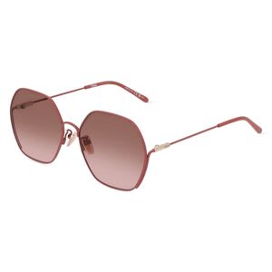 Kering Eyewear CHLOE CH0169SA Damen-Sonnenbrille Vollrand Achteckig Metall-Gestell, rot