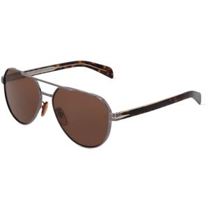 Safilo DAVID BECKHAM DB 1121/G/S Herren-Sonnenbrille Vollrand Pilot Metall-Gestell, silber