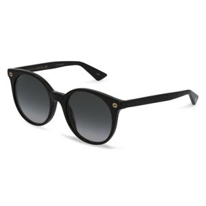 Kering Eyewear Gucci GG0091S Damen-Sonnenbrille Vollrand Rund Kunststoff-Gestell, schwarz
