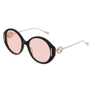 Kering Eyewear GUCCI GG1202S Damen-Sonnenbrille Vollrand Rund Kunststoff-Gestell, schwarz