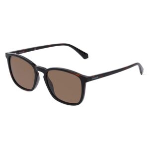 Safilo POLAROID PLD 4139/S Herren-Sonnenbrille Vollrand Eckig Kunststoff-Gestell, Havanna