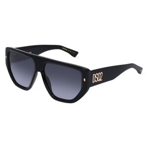 Safilo DSQUARED2 D2 0088/S Herren-Sonnenbrille Vollrand Pilot Acetat-Gestell, schwarz