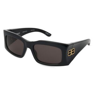 Kering Eyewear Balenciaga BB0291S Unisex-Sonnenbrille Vollrand Eckig Bio-Kunststoff-Gestell, schwarz