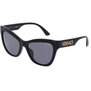 Luxottica Versace VE4417U Damen-Sonnenbrille Vollrand Butterfly Acetat-Gestell, schwarz