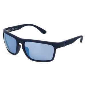 De Rigo POLICE POISPLF63 Herren-Sonnenbrille Vollrand Eckig Kunststoff-Gestell, blau