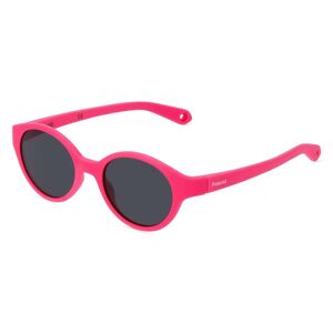 Safilo POLAROID PLD K007/S Kinder-Sonnenbrille Vollrand Oval Acetat-Gestell, pink
