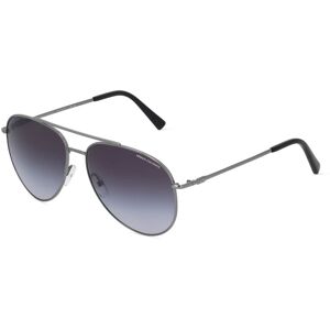 Luxottica EMPORIO ARMANI AX2043S Herren-Sonnenbrille Vollrand Pilot Metall-Gestell, grau