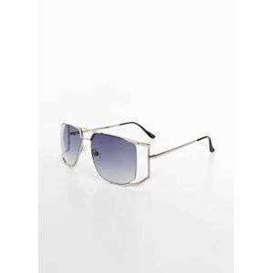 Mango Sonnenbrille mit Metallfassung - Silber - U - weiblich