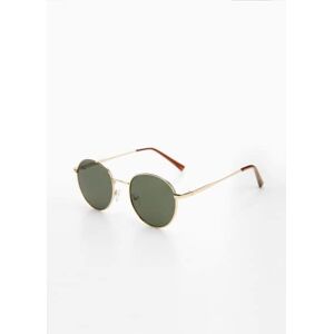 mango man Runde Metall-Sonnenbrille - Gold - U - männlich