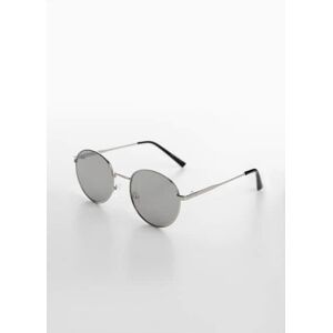 mango man Runde Metall-Sonnenbrille - Silber - U - männlich