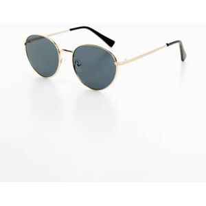 Mango Sonnenbrille mit rundem Metallgestell - Gold - U - weiblich