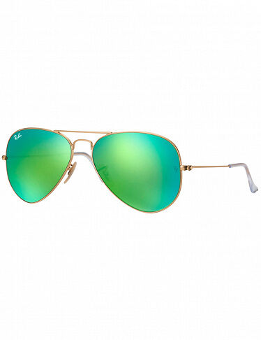 Ray-Ban Sonnenbrille «Aviator Flash» von Ray Ban, goldfarben/grün