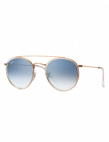 Ray-Ban Sonnenbrille «Round Double Bridge», hellblau