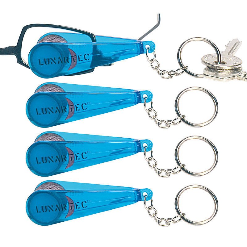 Pearl 4er-Set Brillen-Putz-Zangen mit Tüchern im Schlüsselanhänger