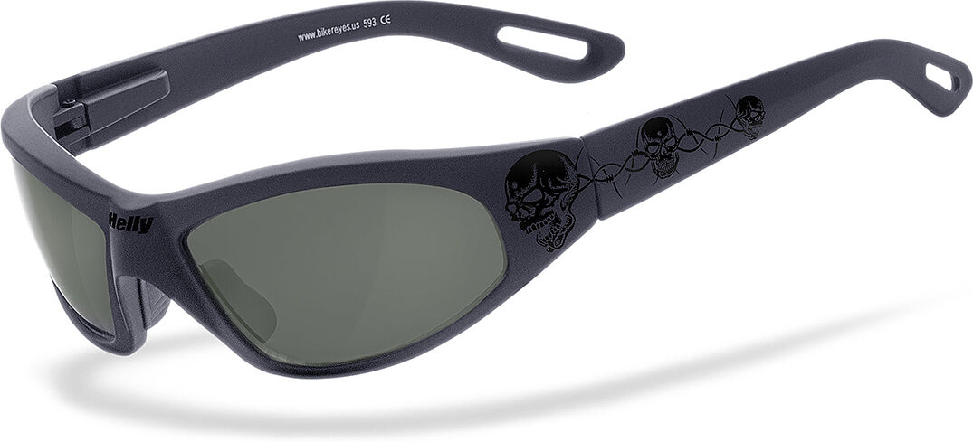 Helly Bikereyes Black Angel Tribal Polarisierte Sonnenbrille Einheitsgröße Grau