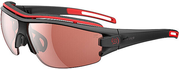 EVIL EYE Sportbrille Trace Pro Black Matt/Rot 3 schwarz   Größe: L   E001-9000 Auf Lager Unisex L