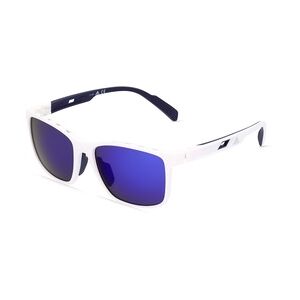Adidas SP0035 Herren-Sonnenbrille Vollrand Eckig Kunststoff-Gestell, weiß