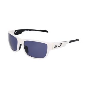 Adidas SP0069 Unisex-Sonnenbrille Vollrand Eckig Kunststoff-Gestell, weiß