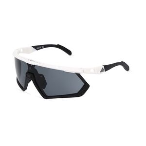 Adidas SP0054 Unisex-Sonnenbrille Vollrand Monoscheibe Kunststoff-Gestell, weiß