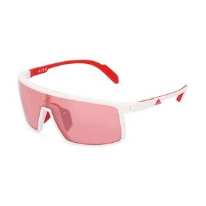 Adidas SP0057 Unisex-Sonnenbrille Vollrand Monoscheibe Kunststoff-Gestell, weiß