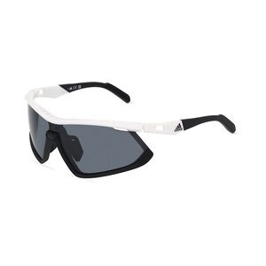 Adidas SP0055 Unisex-Sonnenbrille Vollrand Monoscheibe Kunststoff-Gestell, weiß