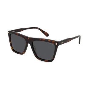 Polaroid PLD 4164/S/X Damen-Sonnenbrille Vollrand Eckig Acetat-Gestell, braun