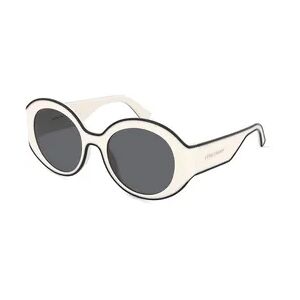 Longchamp LO758S Damen-Sonnenbrille Vollrand Oval Bio-Kunststoff-Gestell, weiß