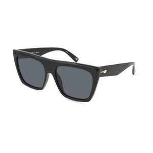 Le Specs THE THIRST Damen-Sonnenbrille Vollrand Eckig Kunststoff-Gestell, schwarz