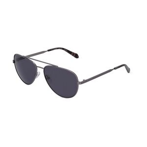 Fossil 3144/G/S Herren-Sonnenbrille Vollrand Pilot Metall-Gestell, silber