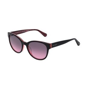 Kate Spade NATHALIE/G/S Damen-Sonnenbrille Vollrand Oval Acetat-Gestell, schwarz