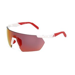 Adidas SP0062 Unisex-Sonnenbrille Vollrand Monoscheibe Kunststoff-Gestell, weiß