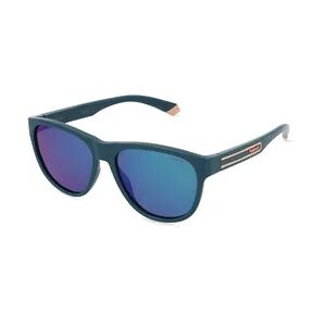 Polaroid PLD 2156/S Unisex-Sonnenbrille Vollrand Cateye Kunststoff-Gestell, blau