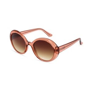 Fielmann OU 028 SUN FA Damen-Sonnenbrille Vollrand Rund Acetat-Gestell, pink