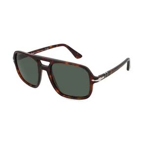 Persol 0PO3328S Herren-Sonnenbrille Vollrand Pilot Acetat-Gestell, braun