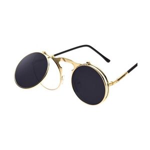 Iconic Eyewear Steampunk-Sonnenbrille mit Flip-Funktion Sonnenbrillen Damen