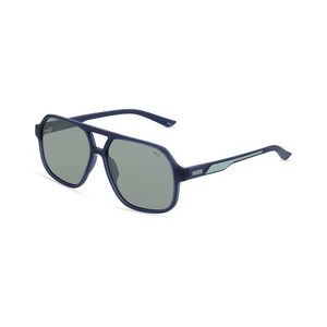 Puma PU0368S Herren-Sonnenbrille Vollrand Pilot Kunststoff-Gestell, blau