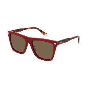 Polaroid PLD 4164/S/X Damen-Sonnenbrille Vollrand Eckig Acetat-Gestell, rot