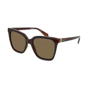 Polaroid PLD 4155/S/X Damen-Sonnenbrille Vollrand Eckig Kunststoff-Gestell, Havanna